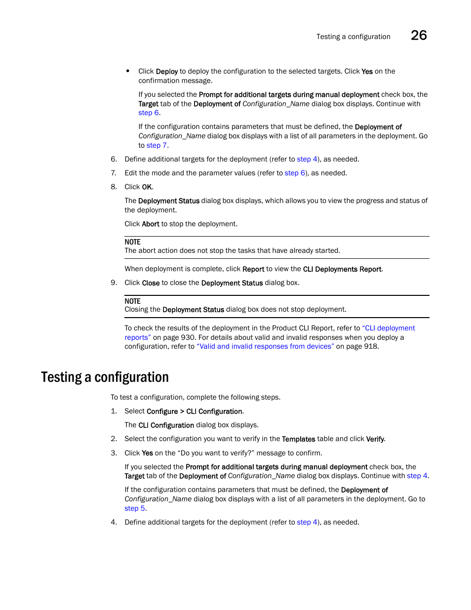 Testing a configuration | Brocade Network Advisor IP User Manual v12.3.0 User Manual | Page 969 / 1928