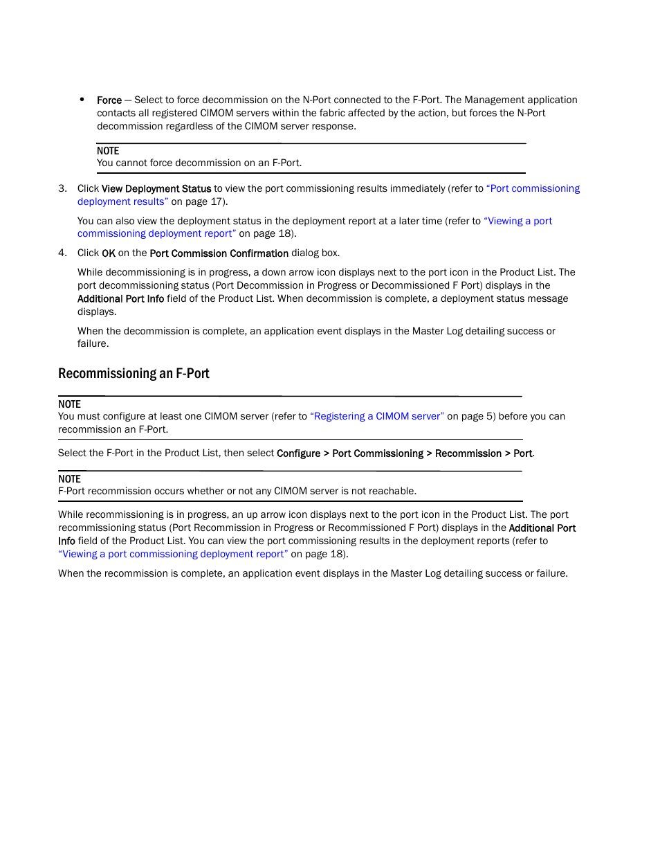 Recommissioning an f-port | Brocade Network Advisor Port Commissioning Quick Start Guide (Supporting Network Advisor 12.3.0) User Manual | Page 12 / 21