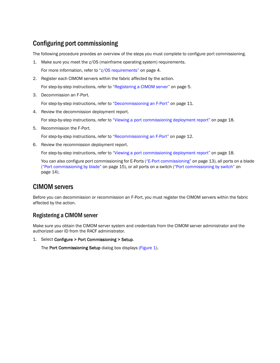 Configuring port commissioning, Cimom servers, Registering a cimom server | Brocade Network Advisor Port Commissioning Quick Start Guide (Supporting Network Advisor 12.3.0) User Manual | Page 5 / 21