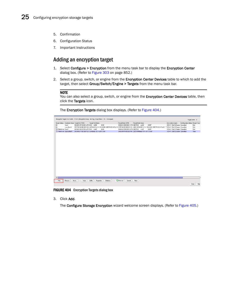 Adding an encryption target | Brocade Network Advisor SAN + IP User Manual v12.1.0 User Manual | Page 1024 / 2389