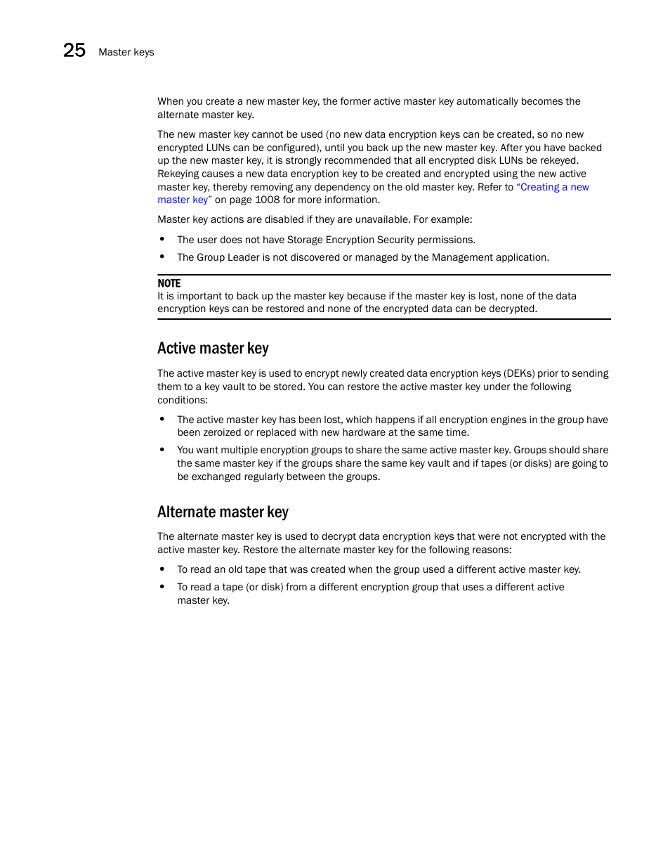 Active master key, Alternate master key, Alternate master key 0 | Brocade Network Advisor SAN + IP User Manual v12.1.0 User Manual | Page 1054 / 2389
