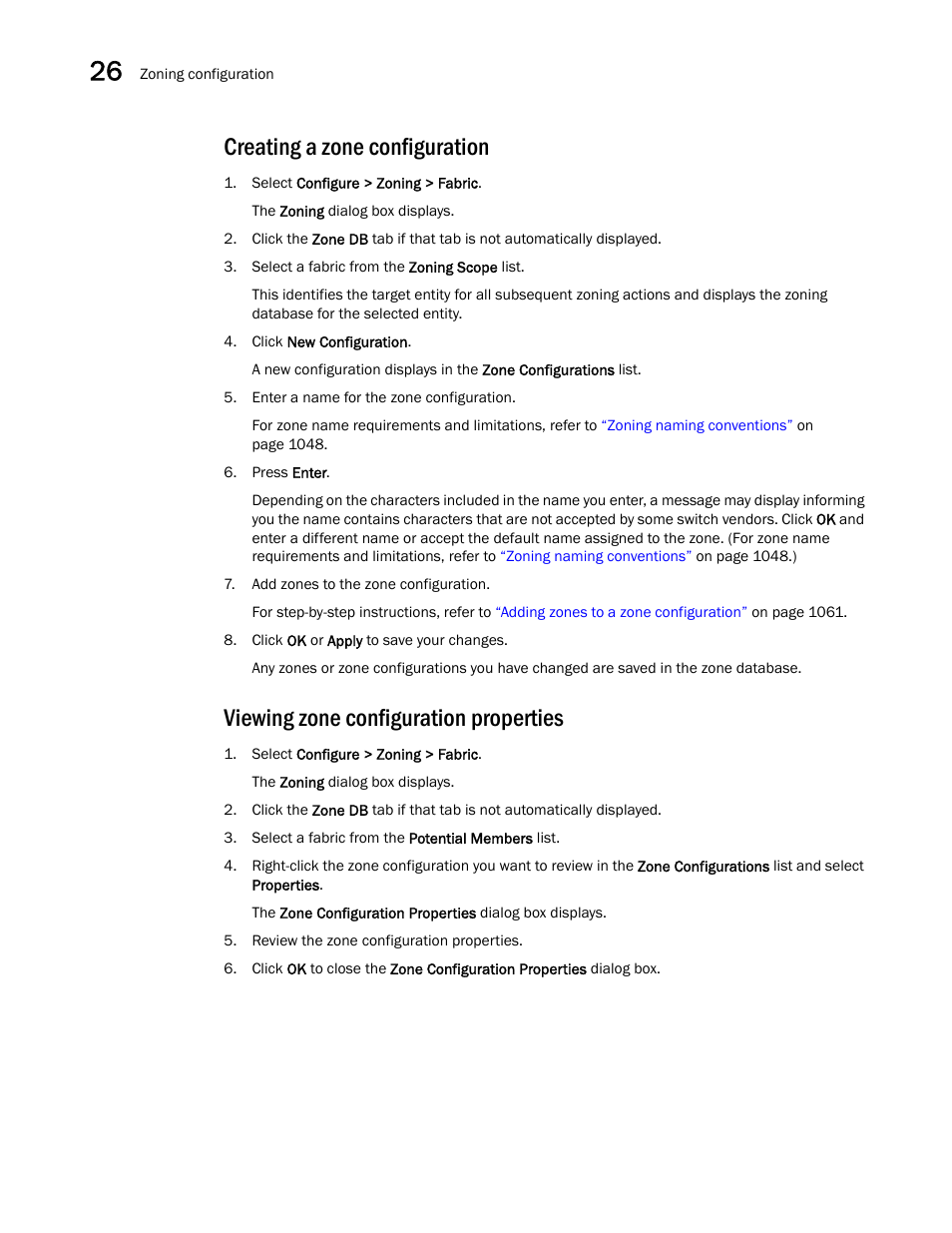 Creating a zone configuration, Viewing zone configuration properties | Brocade Network Advisor SAN + IP User Manual v12.1.0 User Manual | Page 1113 / 2389