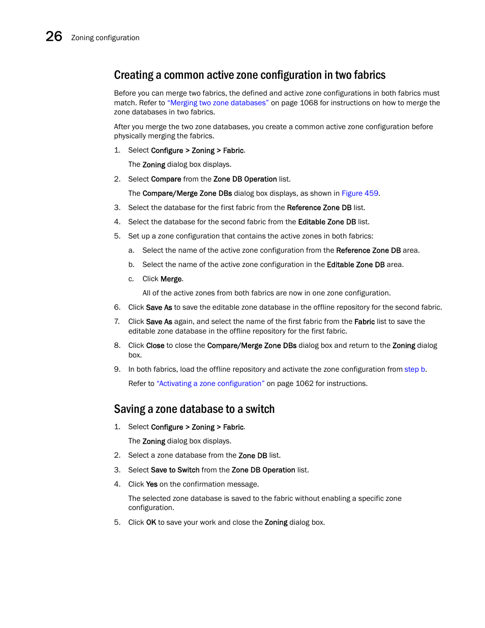 Saving a zone database to a switch | Brocade Network Advisor SAN + IP User Manual v12.1.0 User Manual | Page 1123 / 2389