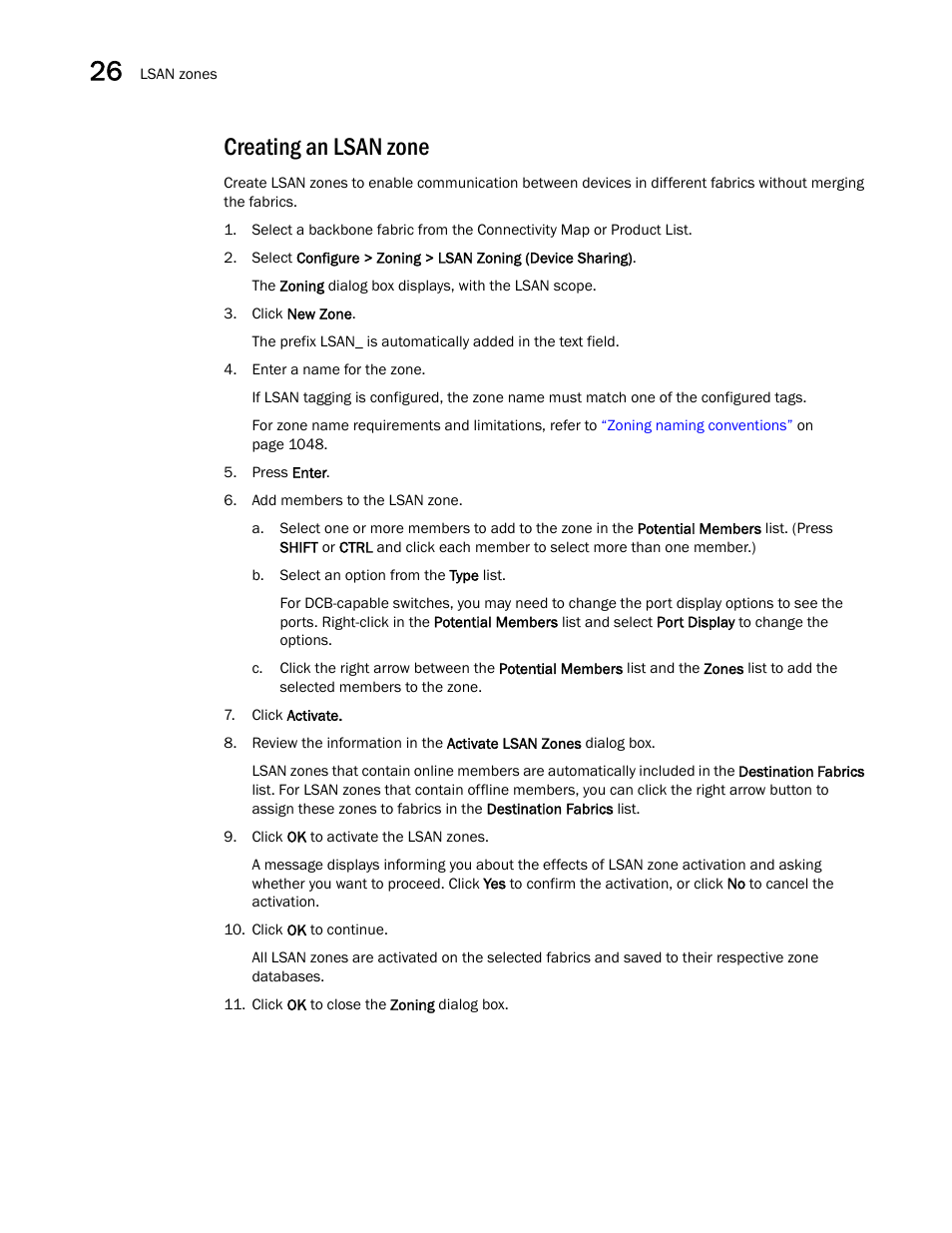 Creating an lsan zone | Brocade Network Advisor SAN + IP User Manual v12.1.0 User Manual | Page 1127 / 2389