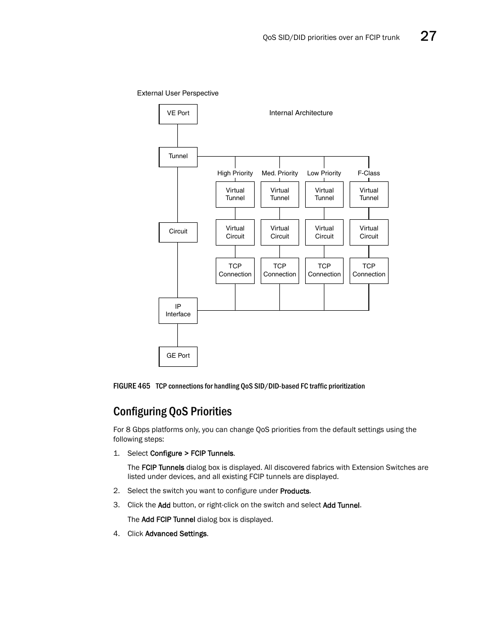 Configuring qos priorities, Figure 465 | Brocade Network Advisor SAN + IP User Manual v12.1.0 User Manual | Page 1158 / 2389