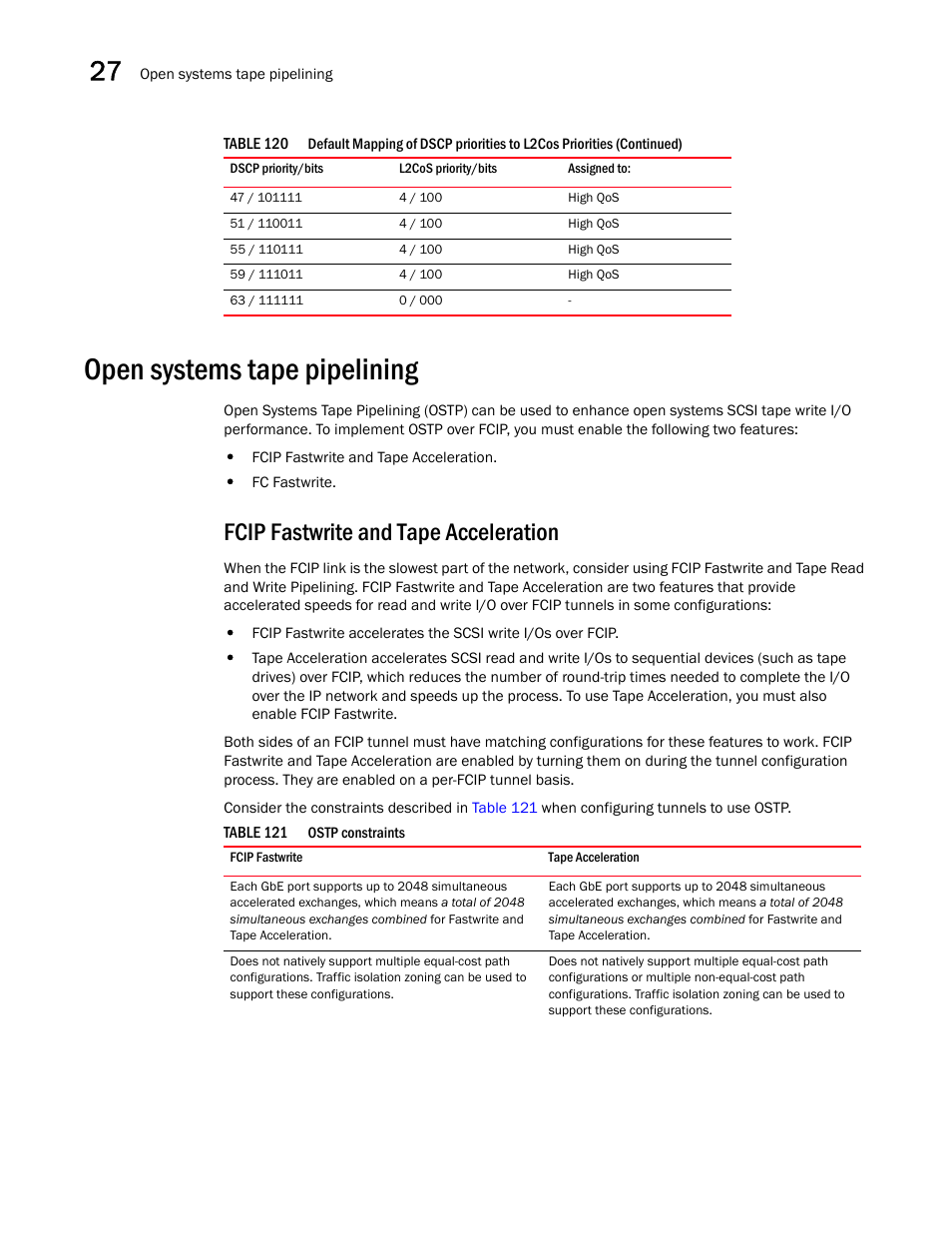 Open systems tape pipelining, Fcip fastwrite and tape acceleration, Open systems tape pipelining 0 | Brocade Network Advisor SAN + IP User Manual v12.1.0 User Manual | Page 1163 / 2389