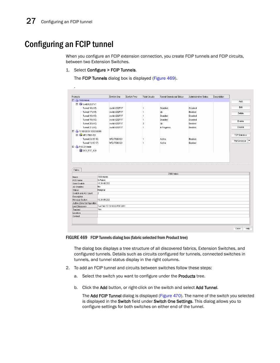 Configuring an fcip tunnel, Configuring an fcip tunnel 0, Eps under | Configuring an fcip, Tunnel | Brocade Network Advisor SAN + IP User Manual v12.1.0 User Manual | Page 1173 / 2389