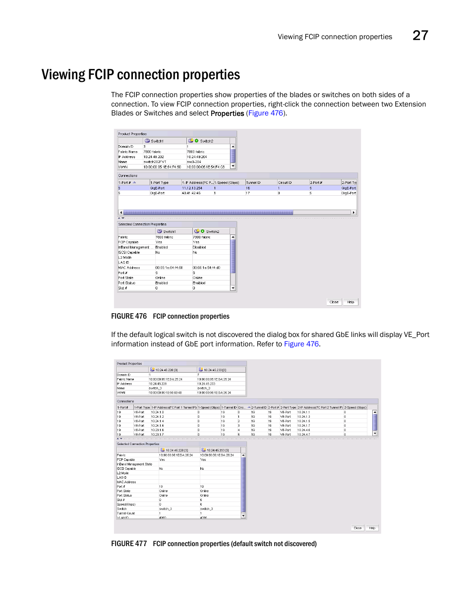 Viewing fcip connection properties, Viewing fcip connection properties 3 | Brocade Network Advisor SAN + IP User Manual v12.1.0 User Manual | Page 1186 / 2389