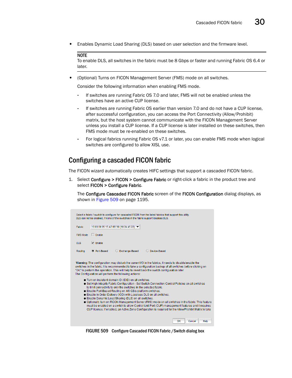 Configuring a cascaded ficon fabric, Configuring a cascaded, Ficon fabric | Brocade Network Advisor SAN + IP User Manual v12.1.0 User Manual | Page 1246 / 2389