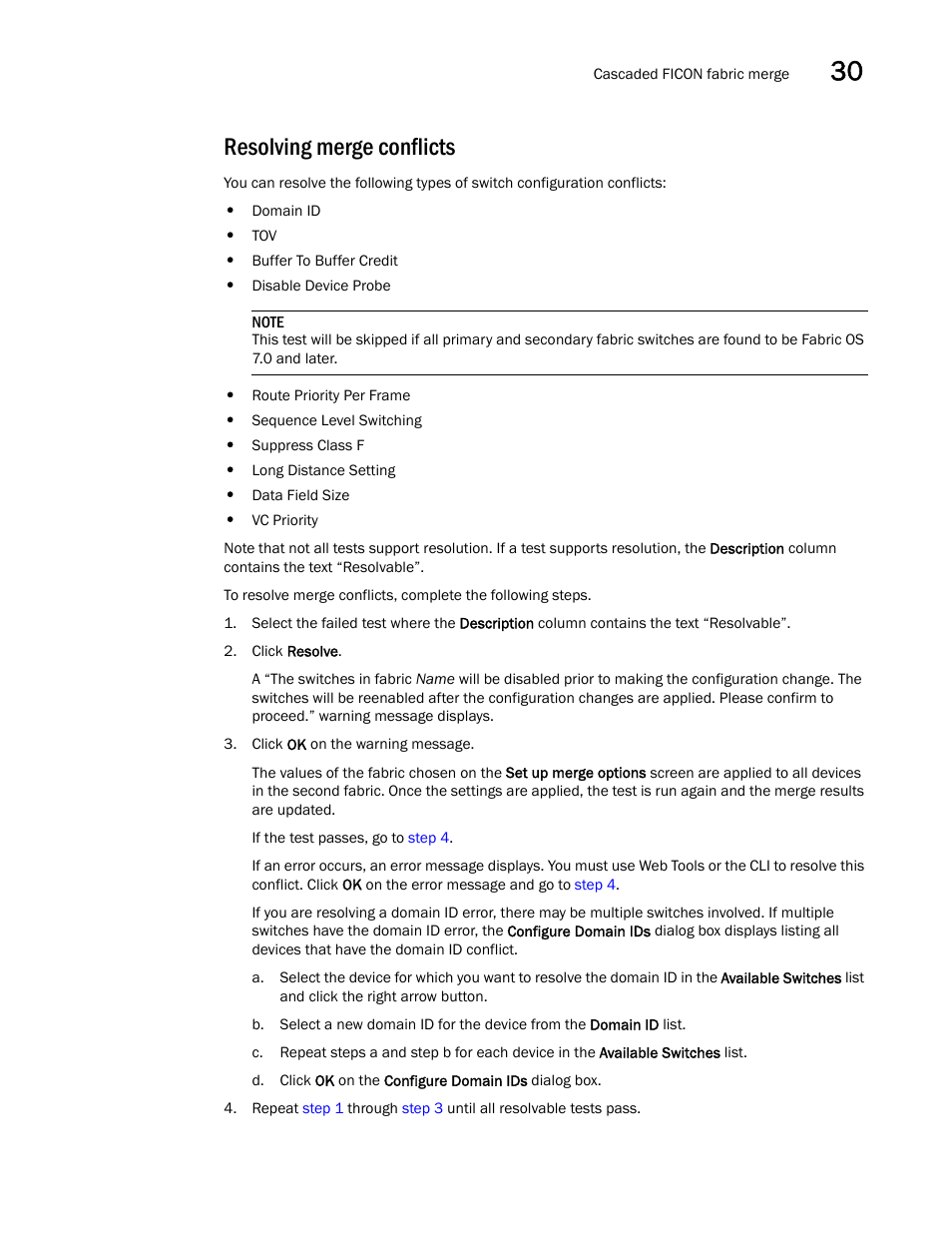 Resolving merge conflicts | Brocade Network Advisor SAN + IP User Manual v12.1.0 User Manual | Page 1252 / 2389