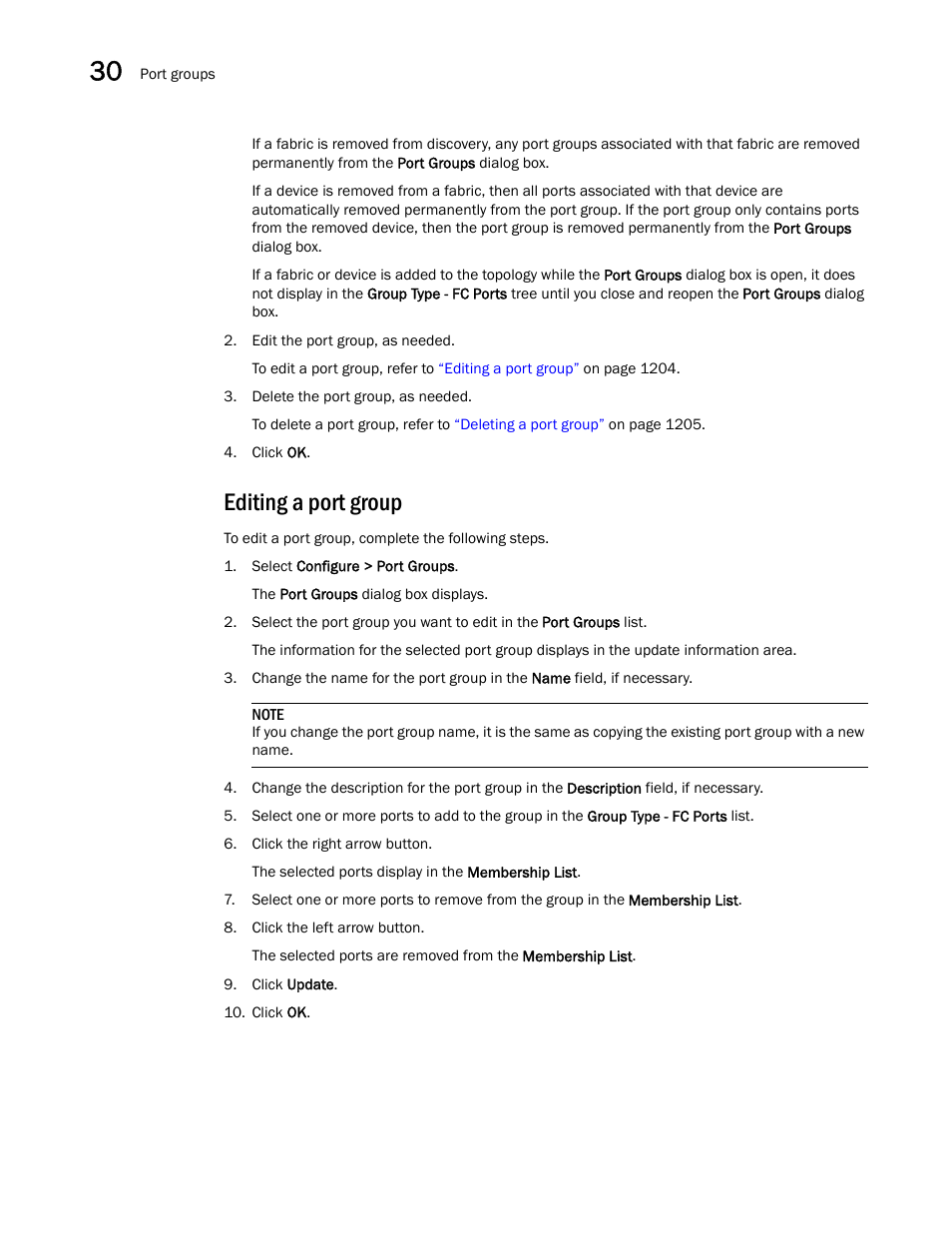 Editing a port group | Brocade Network Advisor SAN + IP User Manual v12.1.0 User Manual | Page 1255 / 2389