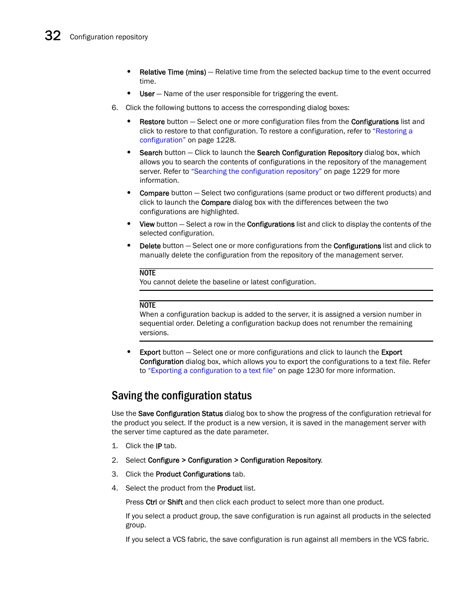 Saving the configuration status | Brocade Network Advisor SAN + IP User Manual v12.1.0 User Manual | Page 1275 / 2389