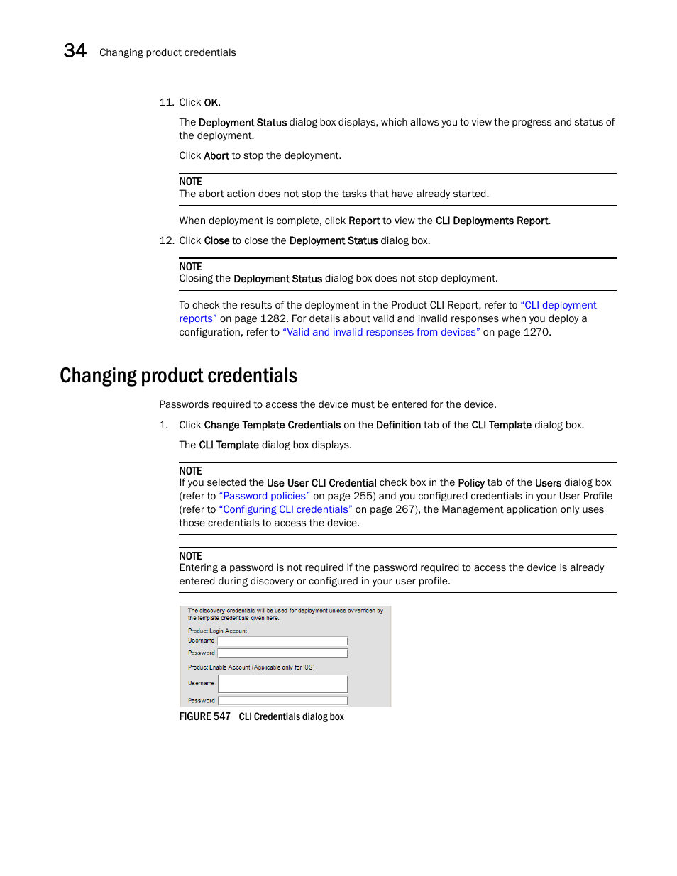 Changing product credentials, Changing product credentials 4, Changing | Product credentials | Brocade Network Advisor SAN + IP User Manual v12.1.0 User Manual | Page 1314 / 2389