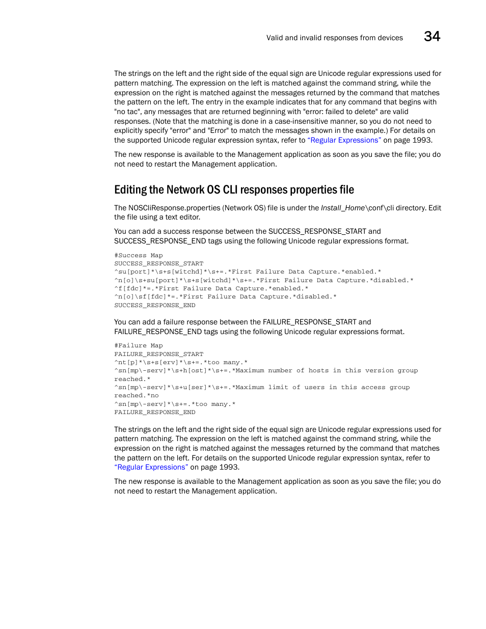 Editing the, Network os cli responses properties file | Brocade Network Advisor SAN + IP User Manual v12.1.0 User Manual | Page 1321 / 2389