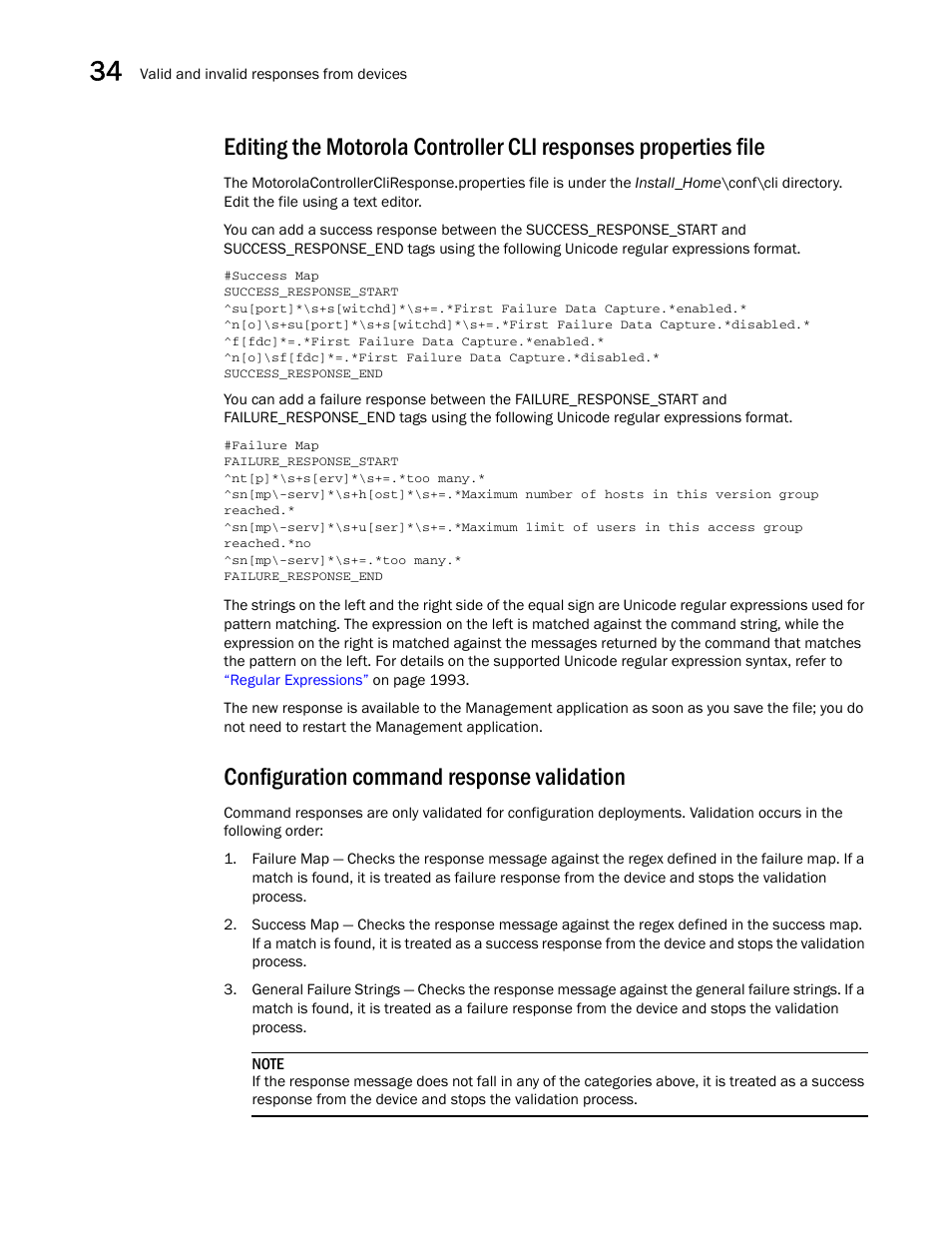 Configuration command response validation | Brocade Network Advisor SAN + IP User Manual v12.1.0 User Manual | Page 1322 / 2389