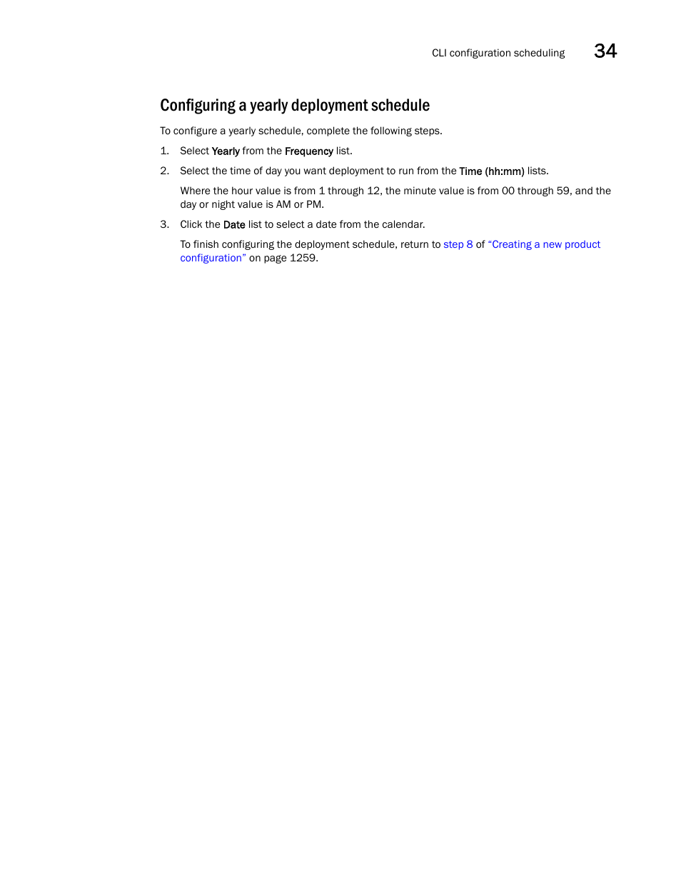 Configuring a yearly deployment schedule | Brocade Network Advisor SAN + IP User Manual v12.1.0 User Manual | Page 1335 / 2389