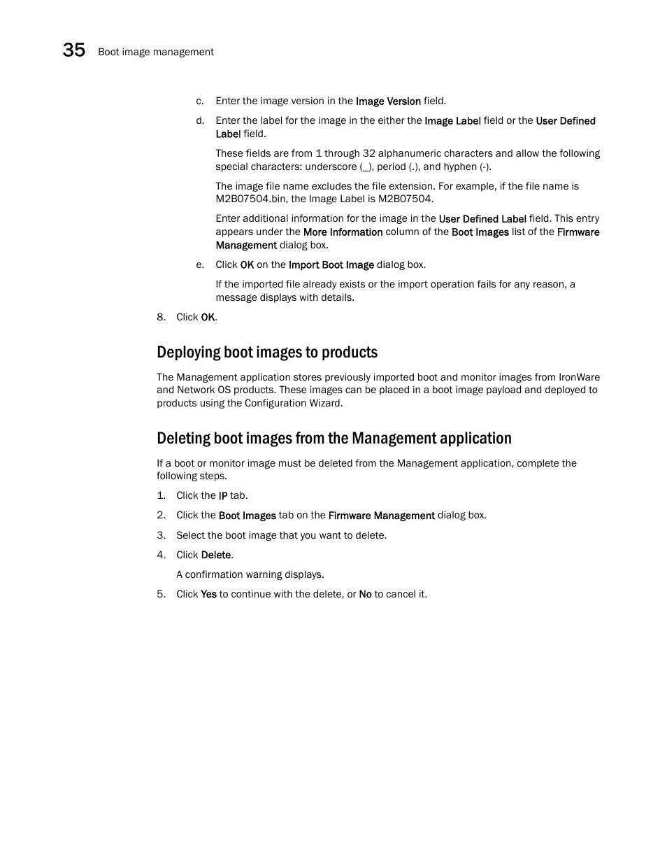 Deploying boot images to products | Brocade Network Advisor SAN + IP User Manual v12.1.0 User Manual | Page 1339 / 2389