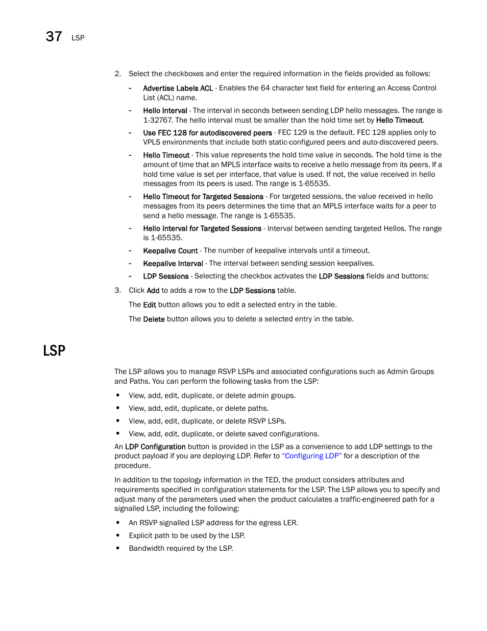 Lsp 4 | Brocade Network Advisor SAN + IP User Manual v12.1.0 User Manual | Page 1373 / 2389