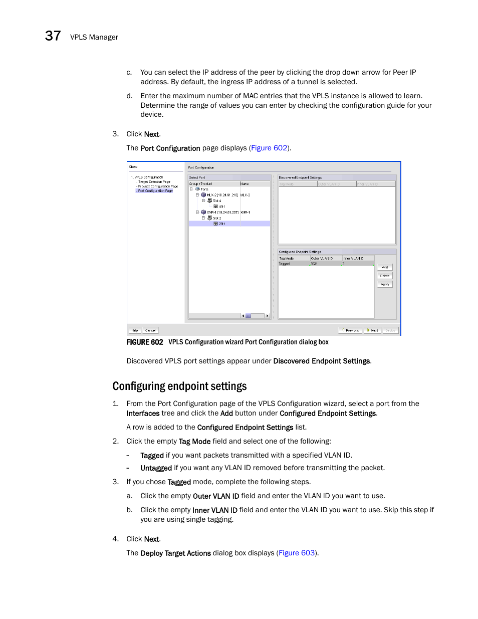 Configuring endpoint settings | Brocade Network Advisor SAN + IP User Manual v12.1.0 User Manual | Page 1417 / 2389