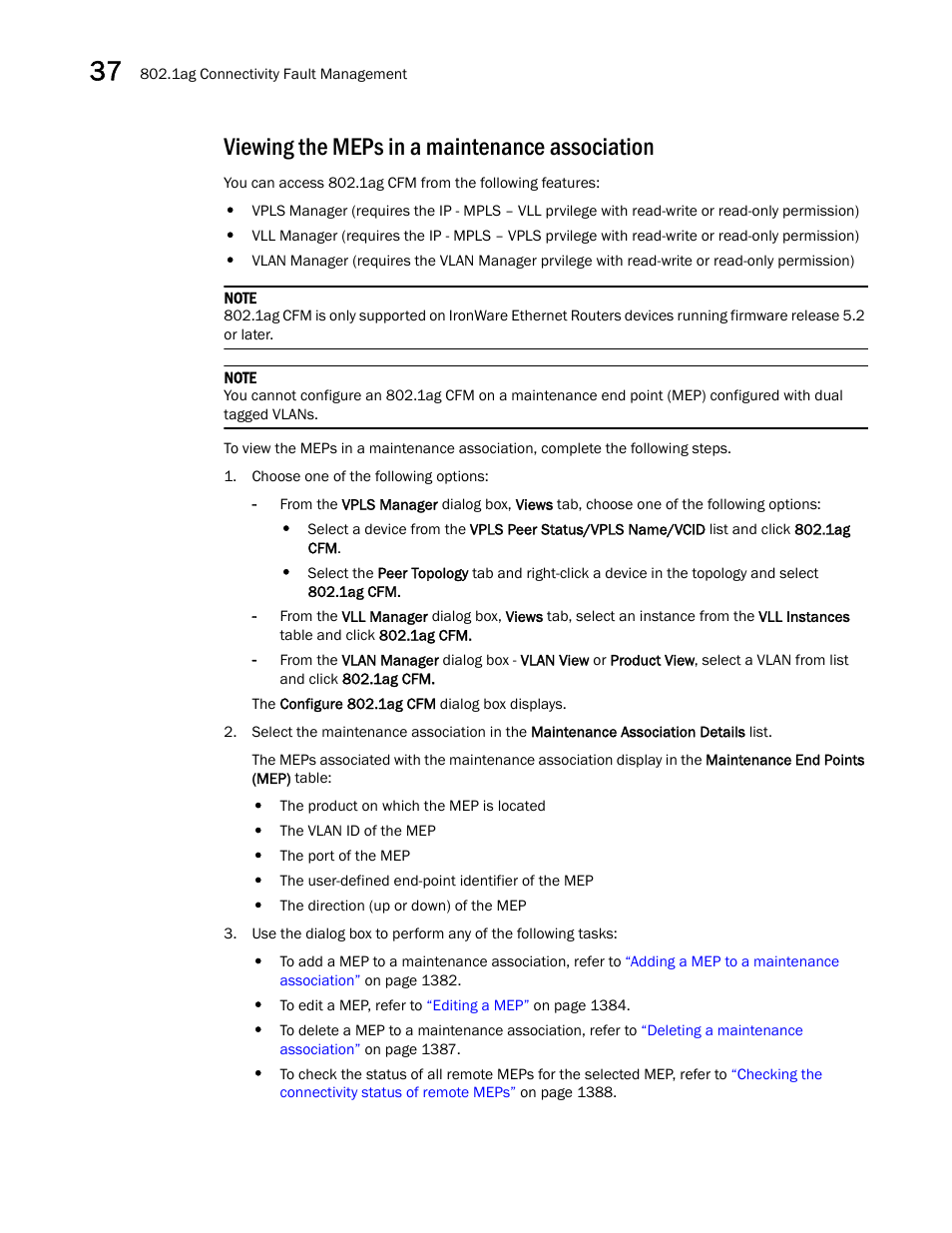 Viewing the meps in a maintenance association | Brocade Network Advisor SAN + IP User Manual v12.1.0 User Manual | Page 1435 / 2389