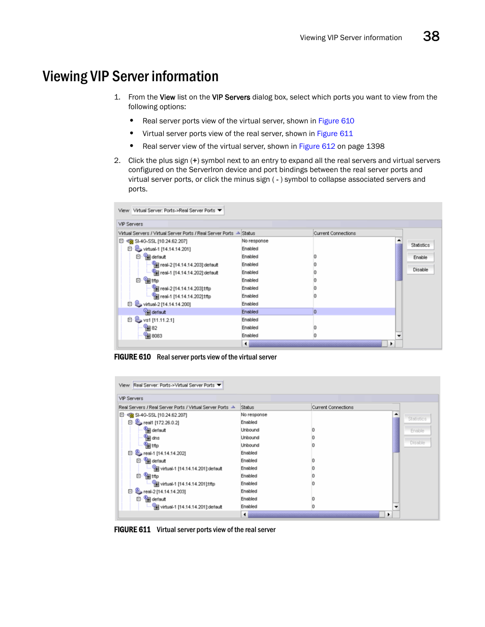 Viewing vip server information, Viewing vip server information 7 | Brocade Network Advisor SAN + IP User Manual v12.1.0 User Manual | Page 1445 / 2389