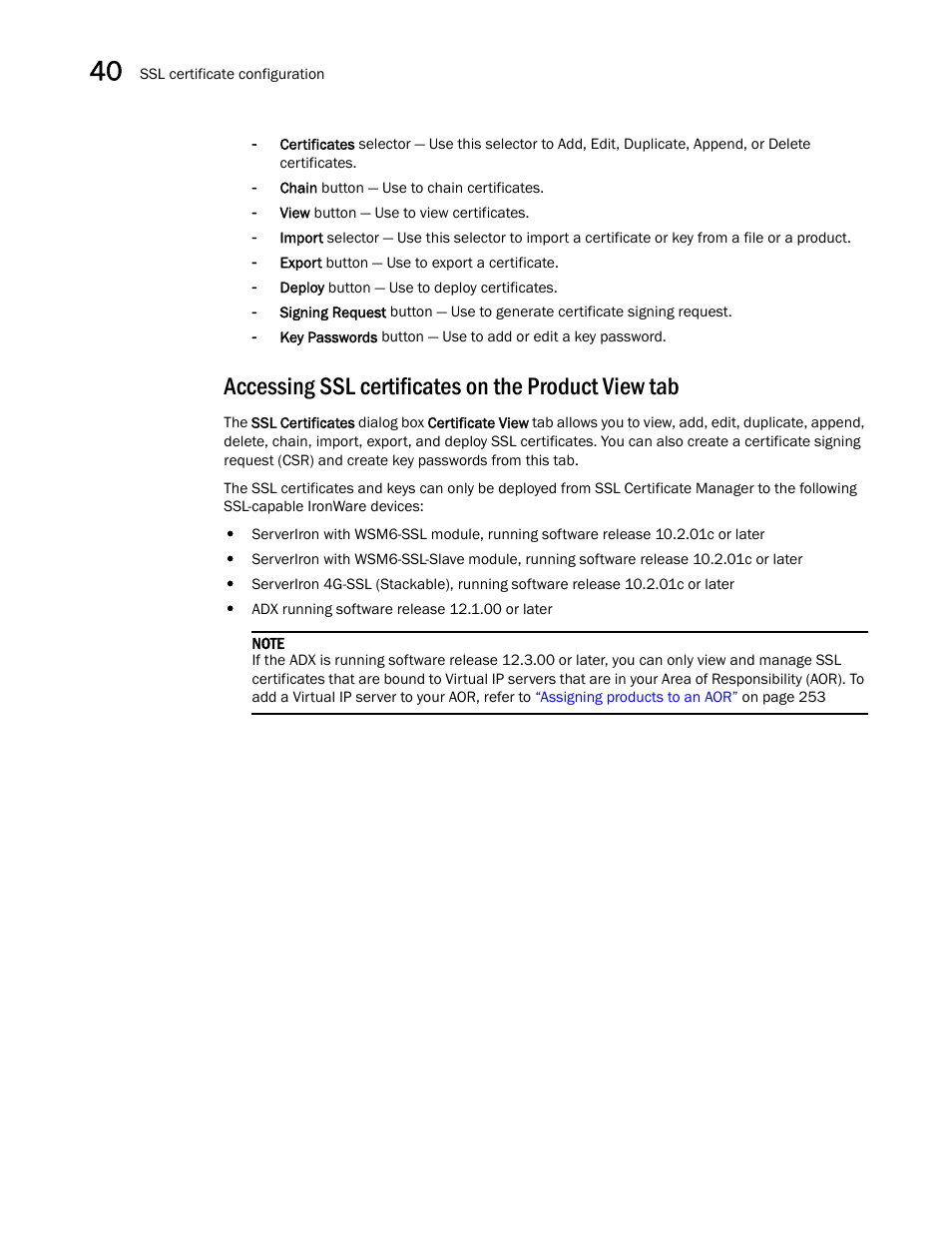 Accessing ssl certificates on the product view tab | Brocade Network Advisor SAN + IP User Manual v12.1.0 User Manual | Page 1472 / 2389