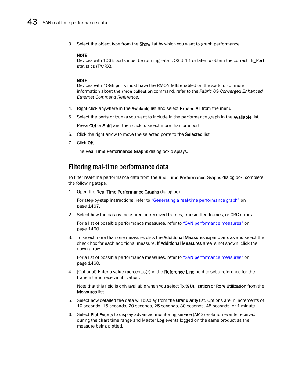 Filtering real-time performance data, Filtering real-time performance data 8, Step 3 | Brocade Network Advisor SAN + IP User Manual v12.1.0 User Manual | Page 1515 / 2389