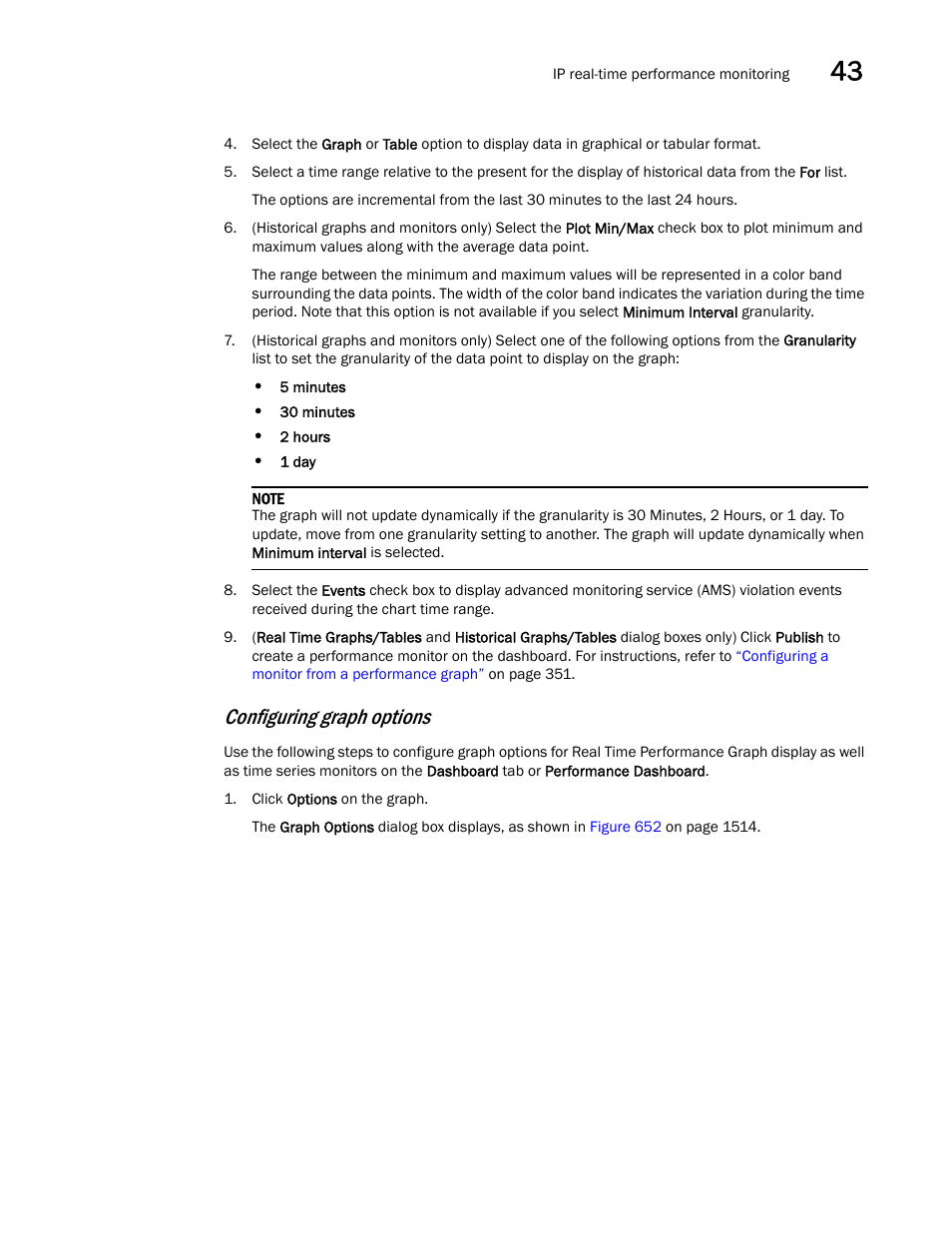 Configuring graph options, Step 9, Configuring graph | Options | Brocade Network Advisor SAN + IP User Manual v12.1.0 User Manual | Page 1560 / 2389