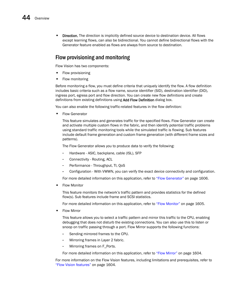 Flow provisioning and monitoring | Brocade Network Advisor SAN + IP User Manual v12.1.0 User Manual | Page 1628 / 2389