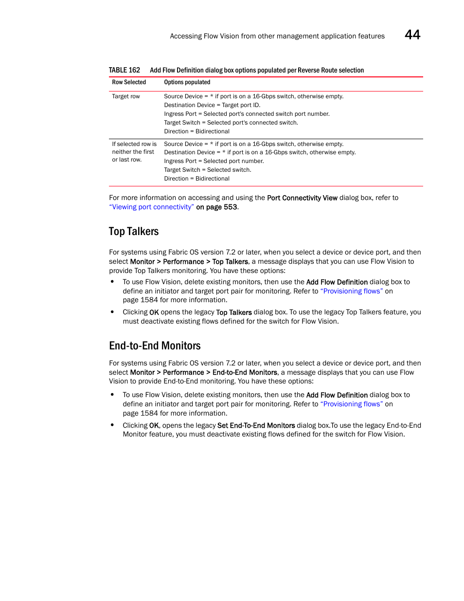 Top talkers, End-to-end monitors, Top talkers 9 end-to-end monitors 9 | Brocade Network Advisor SAN + IP User Manual v12.1.0 User Manual | Page 1665 / 2389