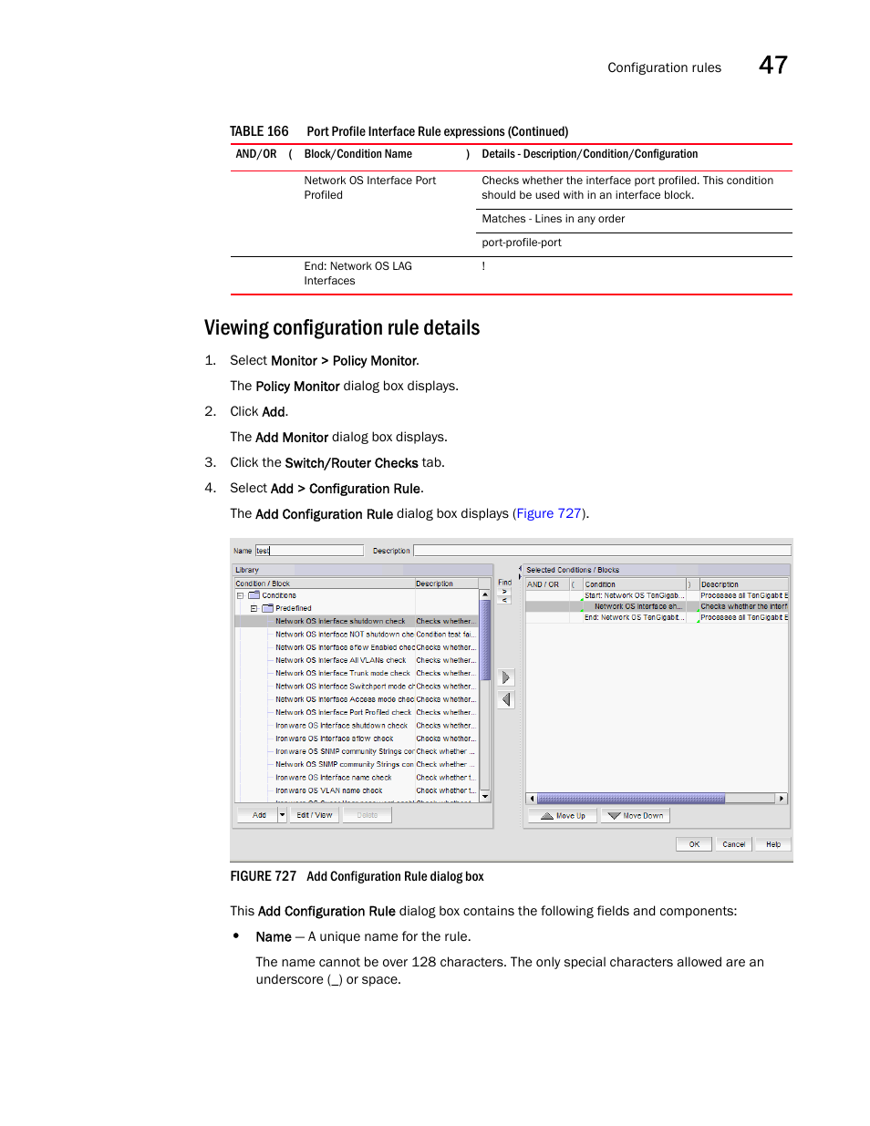 Viewing configuration rule details | Brocade Network Advisor SAN + IP User Manual v12.1.0 User Manual | Page 1726 / 2389