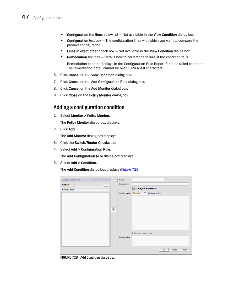 Adding a configuration condition | Brocade Network Advisor SAN + IP User Manual v12.1.0 User Manual | Page 1733 / 2389