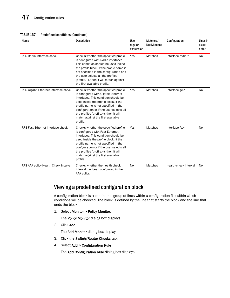 Viewing a predefined configuration block | Brocade Network Advisor SAN + IP User Manual v12.1.0 User Manual | Page 1739 / 2389