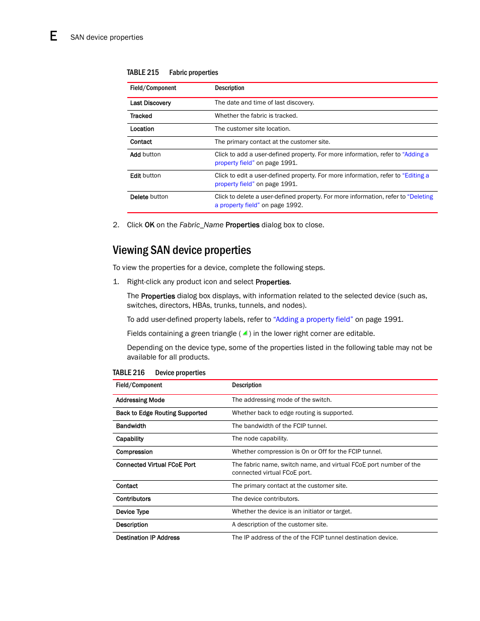 Viewing san device properties | Brocade Network Advisor SAN + IP User Manual v12.1.0 User Manual | Page 2002 / 2389