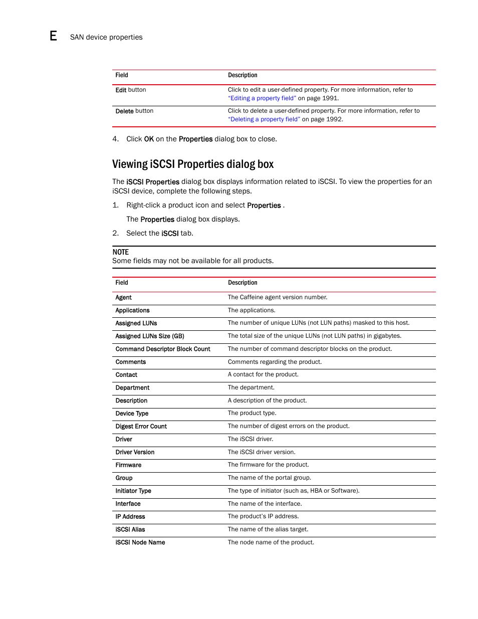 Viewing iscsi properties dialog box | Brocade Network Advisor SAN + IP User Manual v12.1.0 User Manual | Page 2008 / 2389