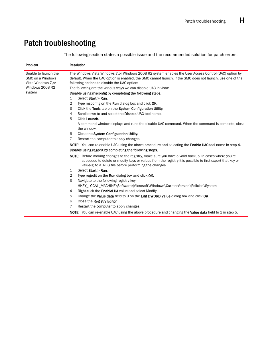 Patch troubleshooting, Patch troubleshooting 5 | Brocade Network Advisor SAN + IP User Manual v12.1.0 User Manual | Page 2063 / 2389