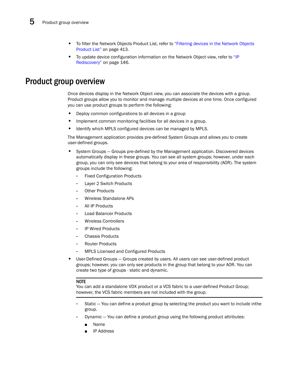 Product group overview | Brocade Network Advisor SAN + IP User Manual v12.1.0 User Manual | Page 217 / 2389