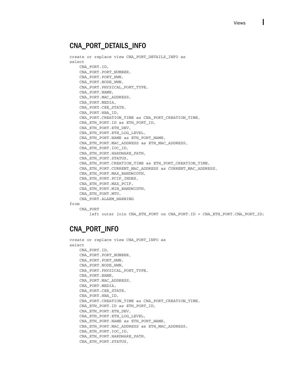 Cna_port_details_info, Cna_port_info | Brocade Network Advisor SAN + IP User Manual v12.1.0 User Manual | Page 2282 / 2389