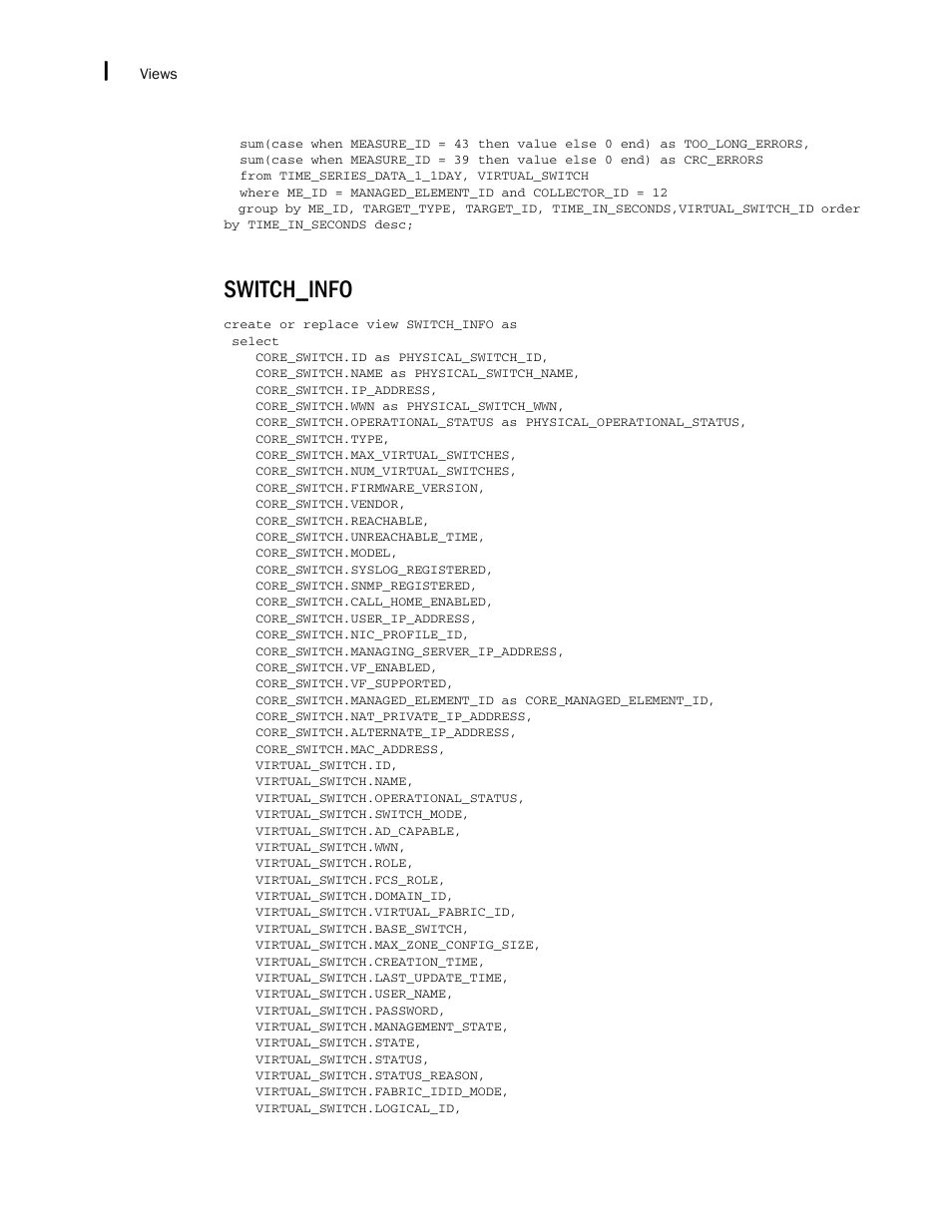Switch_info | Brocade Network Advisor SAN + IP User Manual v12.1.0 User Manual | Page 2291 / 2389