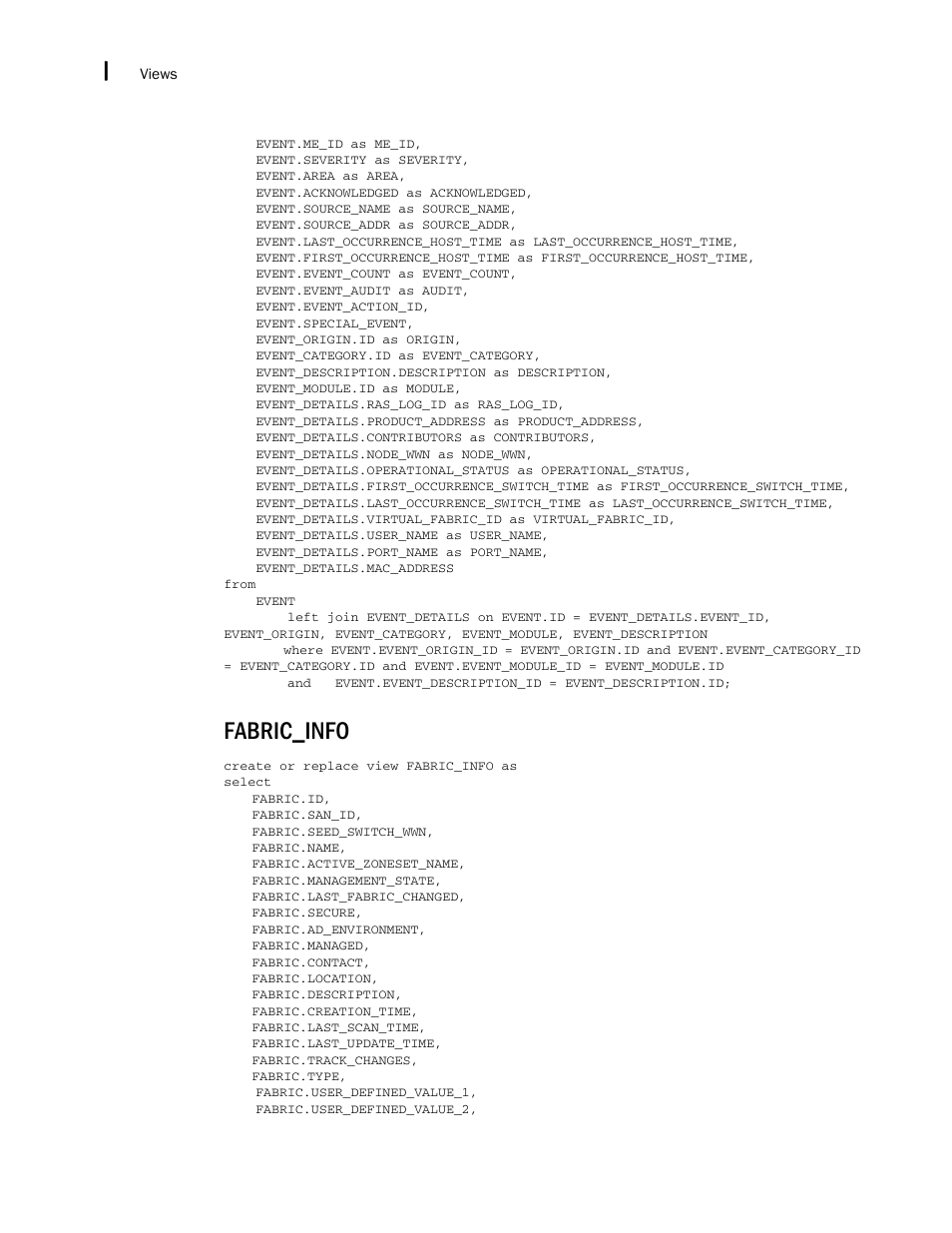 Fabric_info | Brocade Network Advisor SAN + IP User Manual v12.1.0 User Manual | Page 2301 / 2389