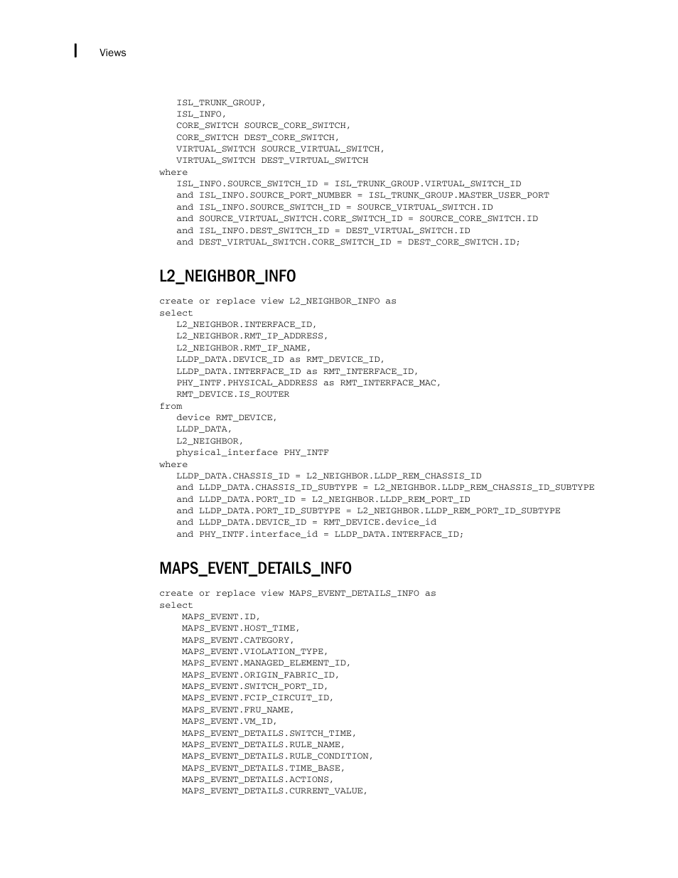 L2_neighbor_info, Maps_event_details_info | Brocade Network Advisor SAN + IP User Manual v12.1.0 User Manual | Page 2315 / 2389
