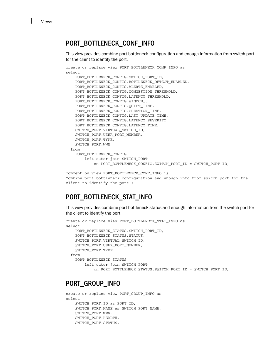Port_bottleneck_conf_info, Port_bottleneck_stat_info, Port_group_info | Brocade Network Advisor SAN + IP User Manual v12.1.0 User Manual | Page 2321 / 2389