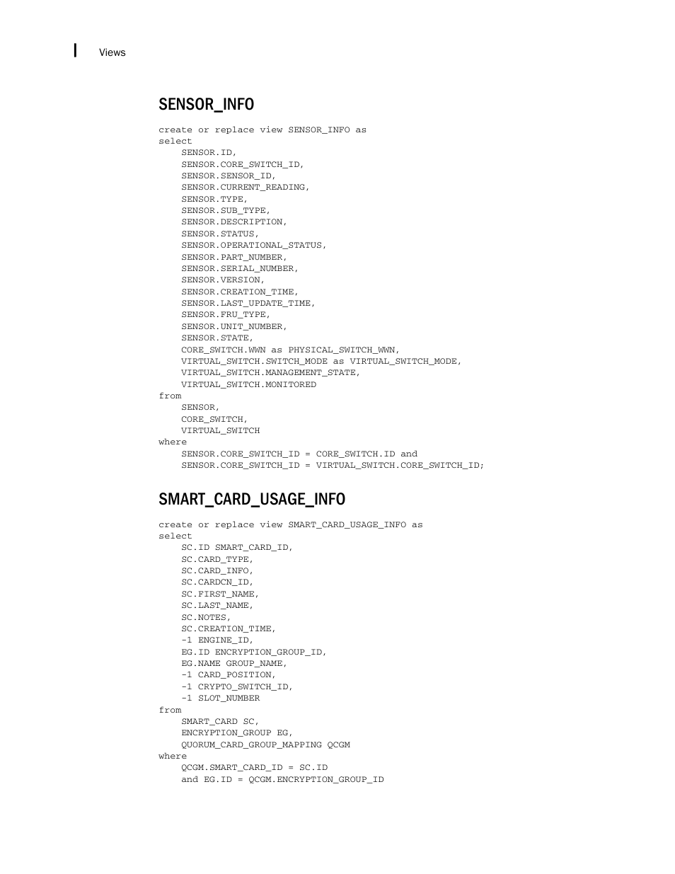 Sensor_info, Smart_card_usage_info | Brocade Network Advisor SAN + IP User Manual v12.1.0 User Manual | Page 2329 / 2389