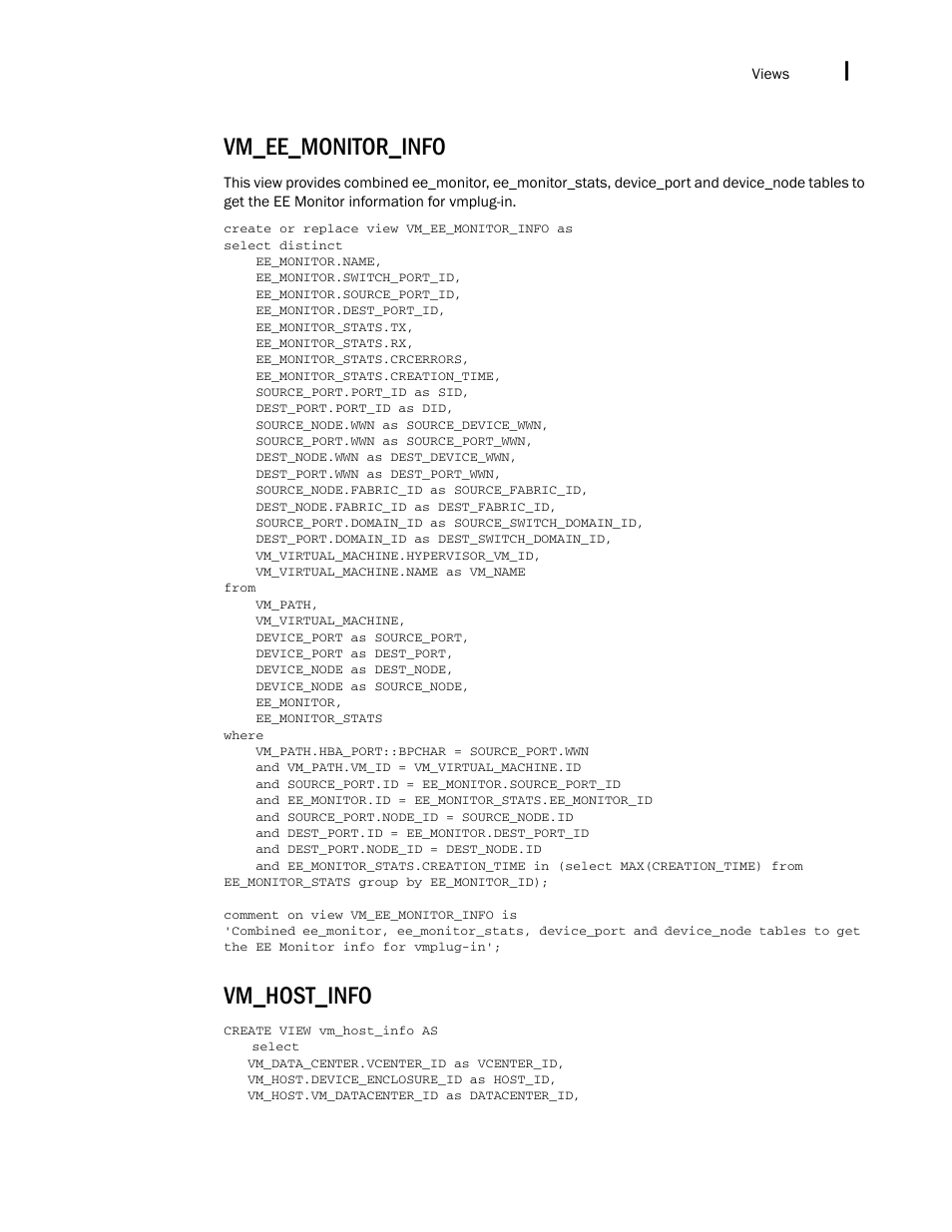 Vm_ee_monitor_info, Vm_host_info | Brocade Network Advisor SAN + IP User Manual v12.1.0 User Manual | Page 2346 / 2389