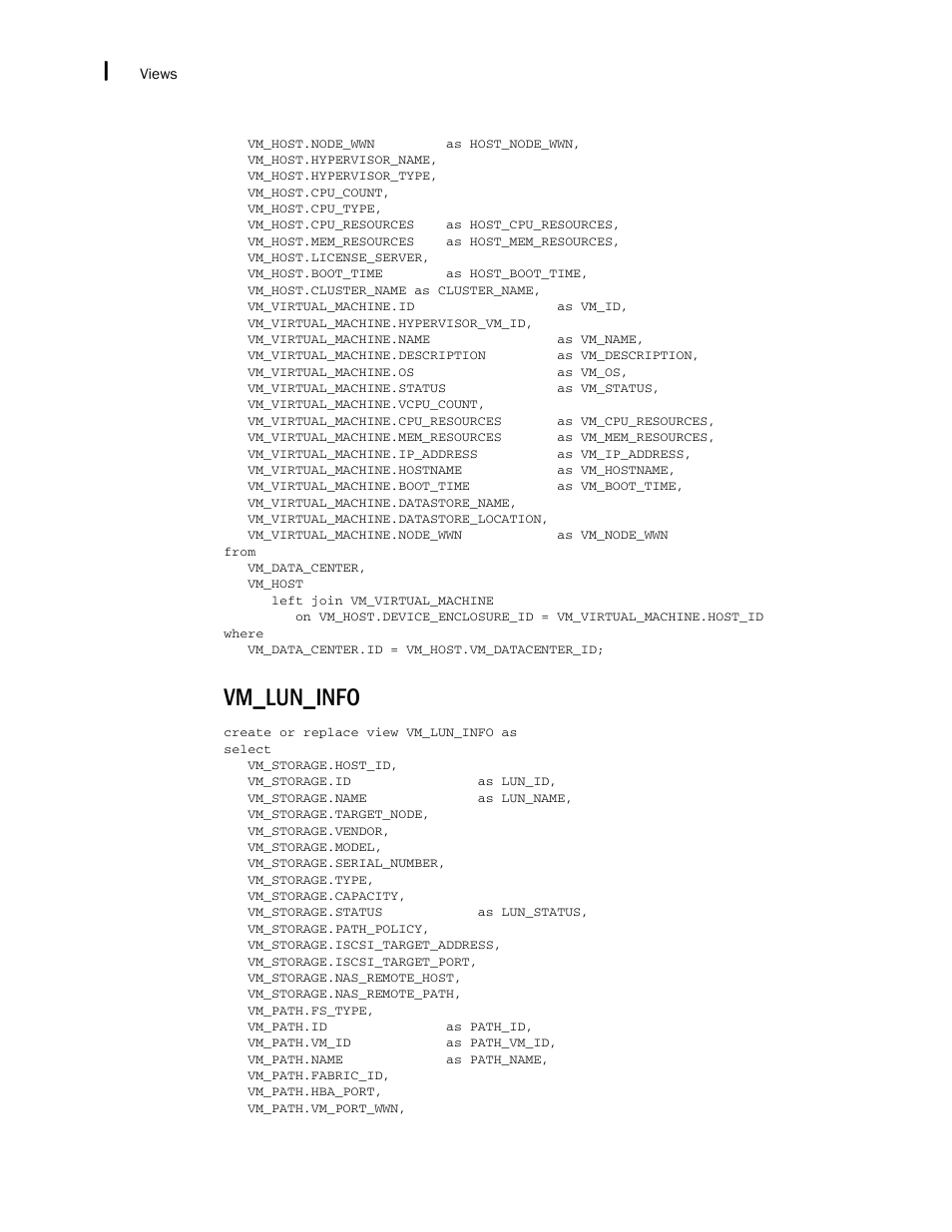 Vm_lun_info | Brocade Network Advisor SAN + IP User Manual v12.1.0 User Manual | Page 2347 / 2389