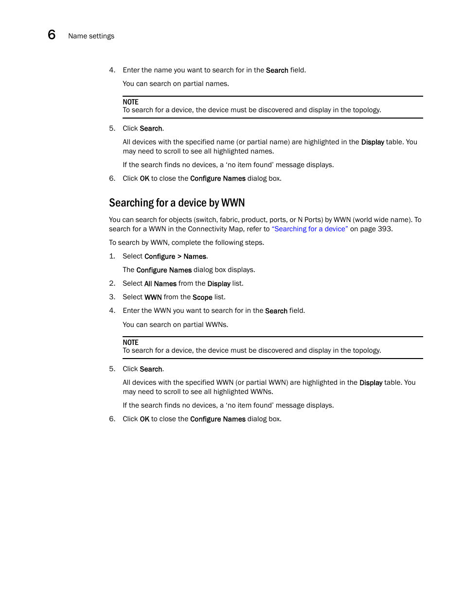 Searching for a device by wwn | Brocade Network Advisor SAN + IP User Manual v12.1.0 User Manual | Page 256 / 2389