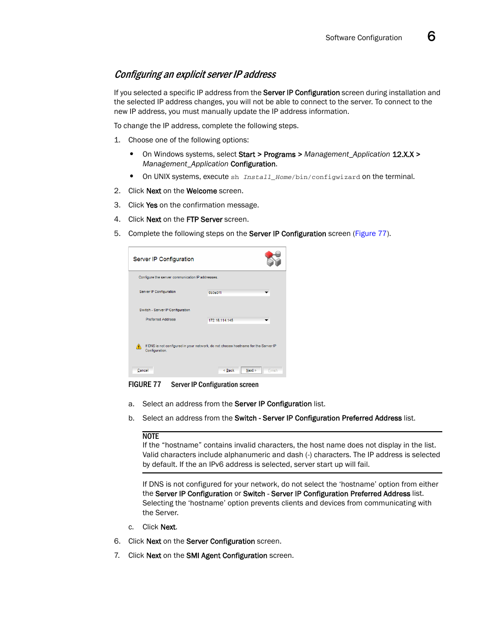 Configuring an explicit server ip address | Brocade Network Advisor SAN + IP User Manual v12.1.0 User Manual | Page 273 / 2389