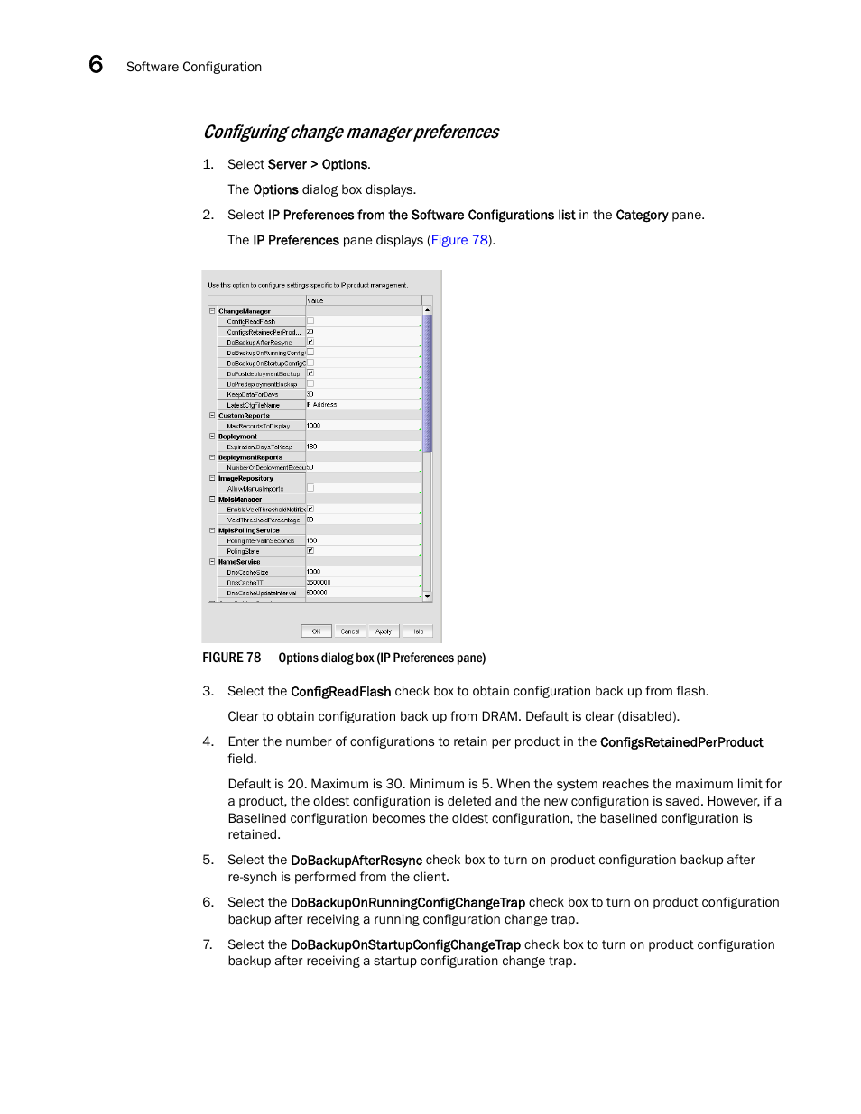 Configuring change manager preferences | Brocade Network Advisor SAN + IP User Manual v12.1.0 User Manual | Page 276 / 2389
