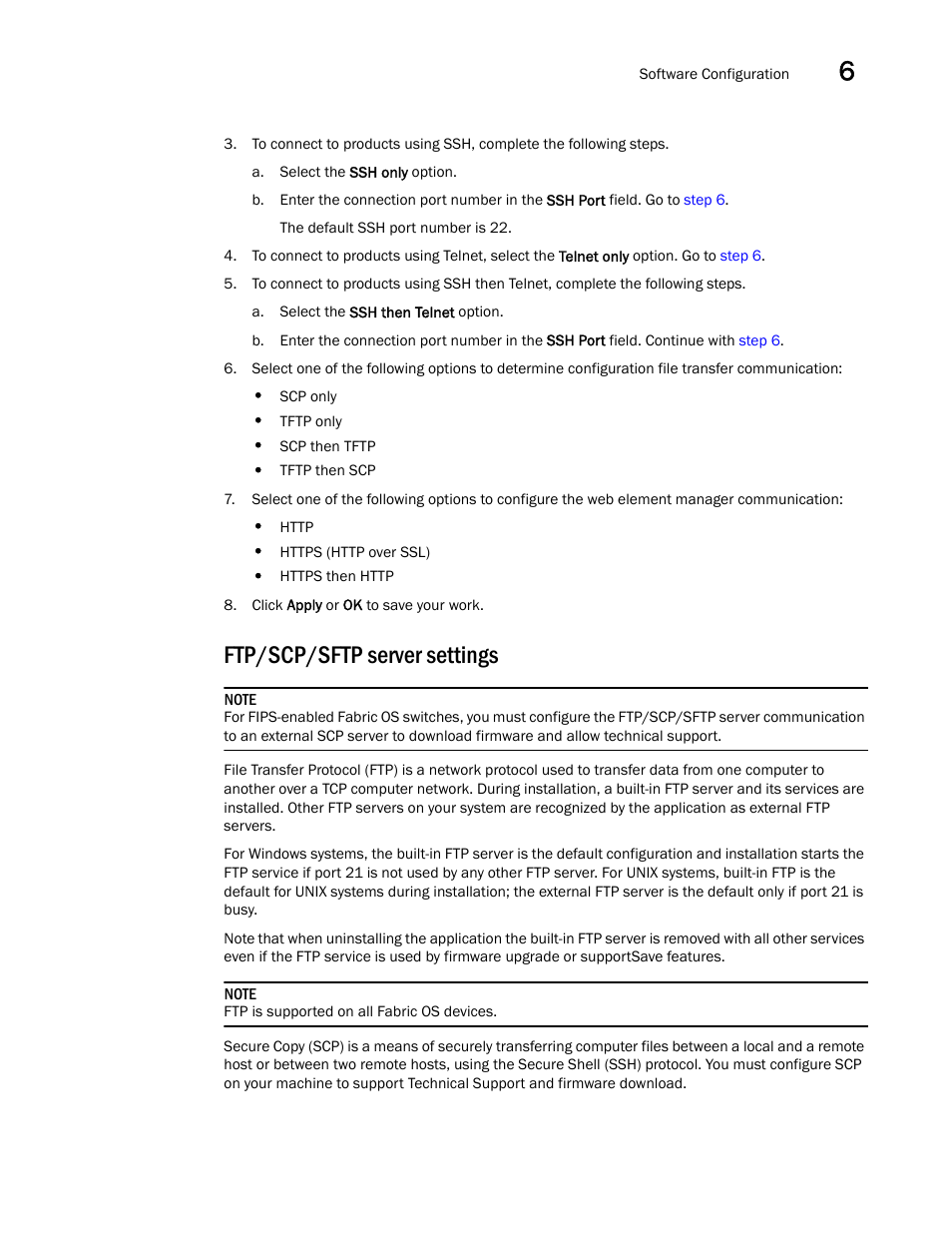 Ftp/scp/sftp server settings | Brocade Network Advisor SAN + IP User Manual v12.1.0 User Manual | Page 289 / 2389