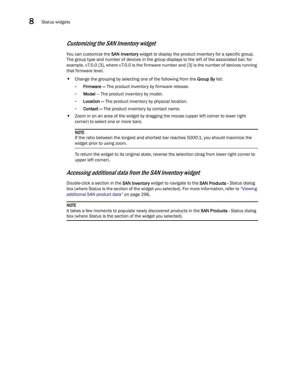 Customizing the san inventory widget | Brocade Network Advisor SAN + IP User Manual v12.1.0 User Manual | Page 359 / 2389
